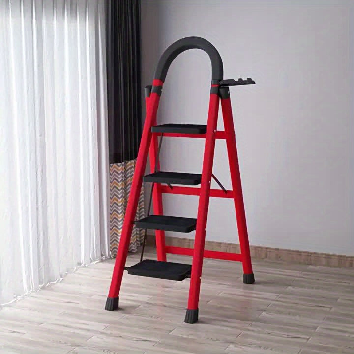 Heavy-Duty Folding Step Ladder 2 3 4 5 Step 500 Lbs Capacity Non-Slip Lightweight Portable Plastic Stepladder for Home and Industrial Use