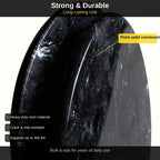Soft Close Toilet Seat Round Black Marble | Designer Art Toilet Seat with Quick-Release Hinges, Easy Clean, Stylish Bathroom Upgrade
