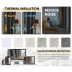 Linen Textured Blackout Curtains 4 Panels – 100% Room Darkening Thermal Insulated Grommet Drapes, Noise Reducing Window Curtains for Bedroom Living Room, 52W x 63/84/95 Inch