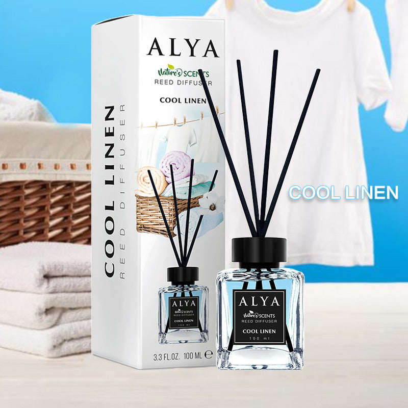 Reed Diffuser Set 3.3oz Essential Oil Air Freshener – Long-Lasting Scent with 4 Reed Sticks & Glass Bottle for Bathroom Bedroom Living Room, Holiday Home Decor Gift