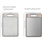 Stainless Steel Double-Sided Chopping Board with Mesh Design – Scratch-Resistant, Non-Slip, Dishwasher Safe Kitchen Cutting Board for Everyday Use & Holiday Meals, Diamond or Smooth Surface
