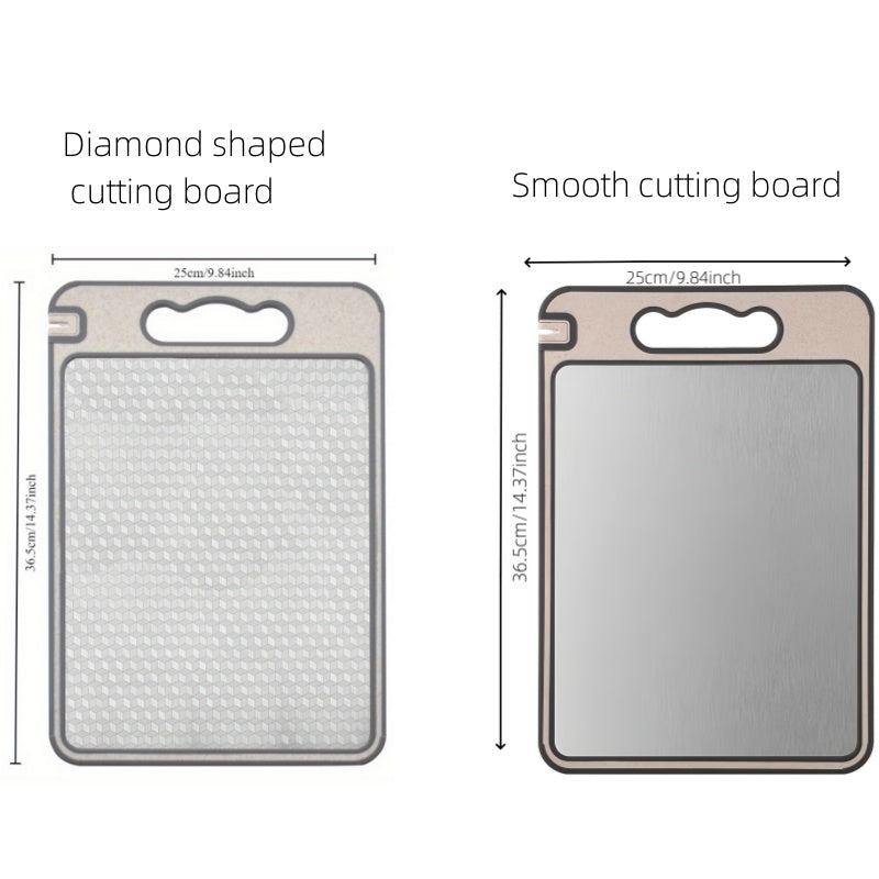 Stainless Steel Double-Sided Chopping Board with Mesh Design – Scratch-Resistant, Non-Slip, Dishwasher Safe Kitchen Cutting Board for Everyday Use & Holiday Meals, Diamond or Smooth Surface