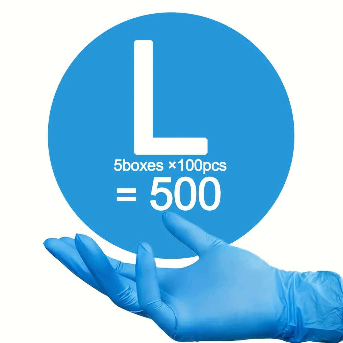 5 Mil Blue Nitrile Disposable Gloves Bulk Pack – 100 to 1000pcs, Waterproof & Anti-Slip, Powder-Free Latex-Free, S/M/L Sizes for Cooking, Cleaning, Food Prep & Pet Care, Non-Sterile