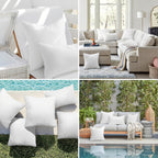 4-Pack Ultra-Fluffy Pillow Inserts – Skin-Friendly Softness & Quick Rebound Square Pillow Cores for Sofa, Bed, Garden & Outdoor Use | Multiple Sizes