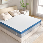 4 Inch Cooling Gel Memory Foam Mattress Topper with Removable Cover Twin Twin XL Full Queen Soft Breathable Bed Topper Pressure Relief