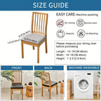 PU Leather Dining Chair Cushion Covers 4/6 Pack – 100% Waterproof Stretch Slipcovers for Parsons Chairs, Removable Machine Washable Seat Protector for Dining Room Kitchen Hotel Home Decor