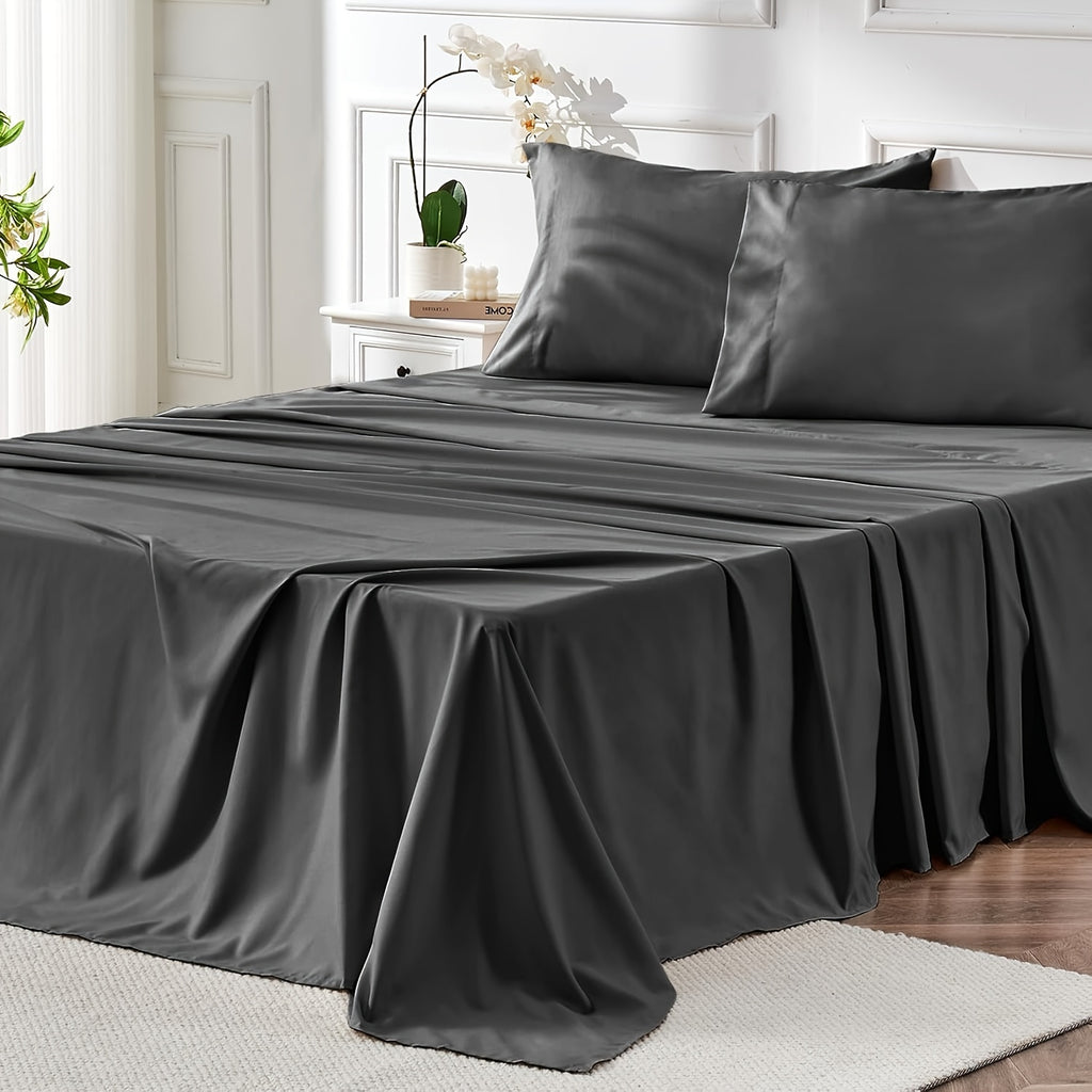 Luxury Microfiber Bed Sheet Set 4-Piece | Deep Pocket, Fade Resistant