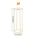 Metal Cylinder Pedestal Stand for Events – Round Cylinder Display Stand for Vase Cake Floral Arrangements, Party Wedding Celebration Table Riser, Decorative Metal Craft Stand