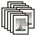 Black Picture Frames 11x14 Bulk Set 10pcs – Fits 8x10 with Mat or 11x14 Without, HD Acrylic Cover, Easy Wall Mounting, Multi Photo Frame Collage for Home, Office & Gallery Wall Display
