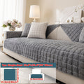 Short Plush Sofa Cover Soft Thick Pet Friendly All Season Sofa Protector Machine Washable for 1 2 3 4 Seater Living Room Bedroom Office Winter