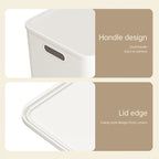 13-Inch Square Plastic Storage Bins 4-Pack with Handles Lid & No-Lid Options White Wardrobe Storage Box Set for Clothes Tools Closet Shelves – Premium Home Organization Containers