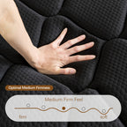 Hybrid Mattress | Memory Foam & Spring, Medium Firmness, Lumbar Support, Boxed – 10", 12" & 14" | Twin, Full, Queen, King