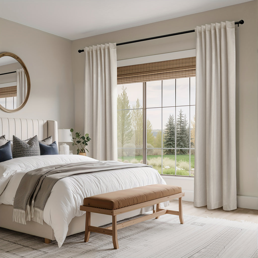 Back Tab Blackout Curtains 2 or 4 Panels – 100% Light Blocking Thermal Insulated Window Drapes for Living Room, Bedroom & Office, 50"W Multiple Lengths, 9 Colors