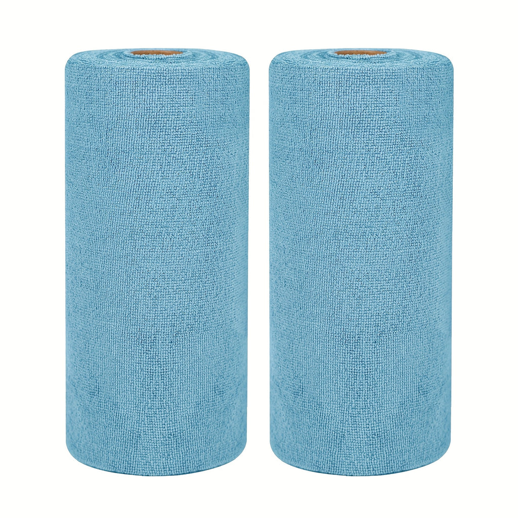 Microfiber Cleaning Cloths 100 Pack, Washable Reusable Tear-Away Towel Roll, 12x12 Absorbent Rags for Kitchen Bathroom Car House Dishcloths