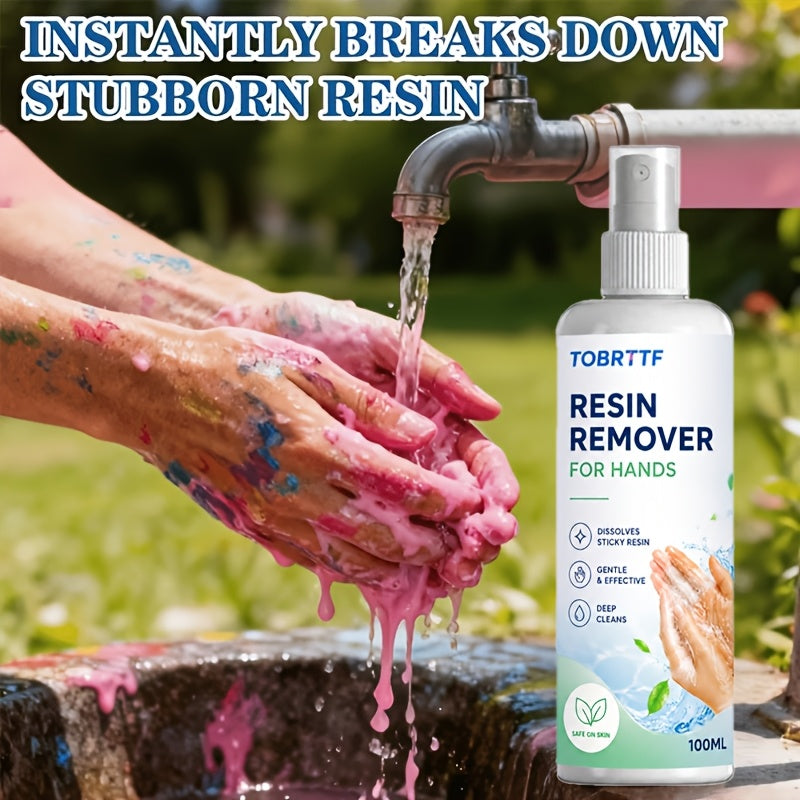 Epoxy Resin Cleaner & Hand Resin Remover 3.38 oz – Gentle Citric Acid Formula for Artisans, Nail Technicians & Artists, Dissolves Viscous Resins on Tools