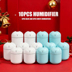 10-Pack Mini USB Desk Humidifiers with Spray Mist for Bedroom Living Room Office Car Long-Lasting Cool Mist Blue White Bulk Humidifier Set