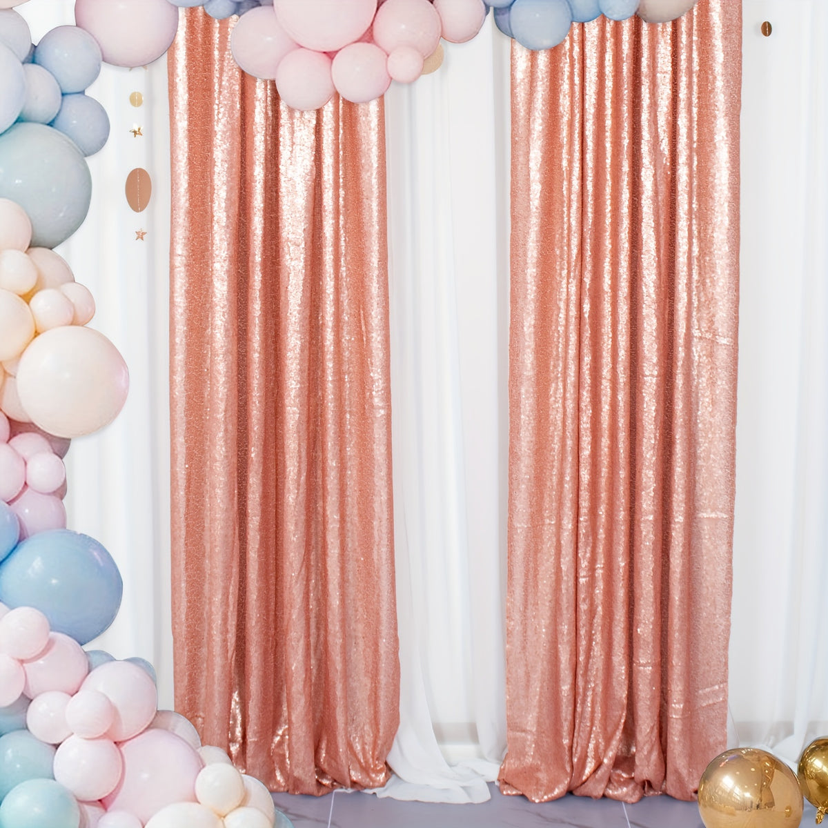 Sequin Curtain Backdrop Panels 24x84 Inches Set of 2 – Glitter Shimmer Party Backdrop for Weddings Birthdays Baby Showers Proms & Photo Booths, 31 Colors