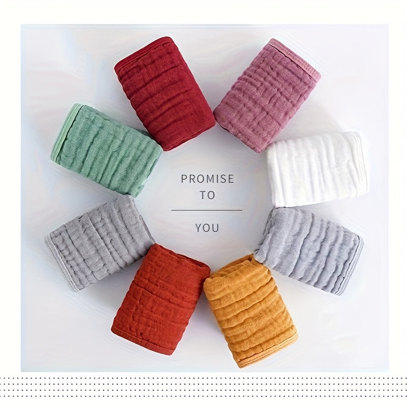 Six-Layer Gauze Cotton Hand Towels 4-Pack – Lightweight Quick-Dry Gingham Towels for Bath, Face, Gym & Spa | 280 GSM Soft Breathable Washcloths