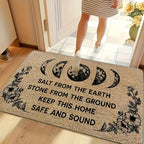 Halloween Witch Doormat Non-Slip Polyester Indoor Outdoor Floor Mat - Spooky Funny Witch Print for Front Door Entryway Porch, Halloween Home Decoration & Gift Idea