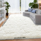 Shaggy Area Rug Extra Large Ultra Soft Fluffy Plush for Living Room & Bedroom – Non-Slip Machine Washable Carpet 9x12 & 10x14ft, Tie-Dye & Solid Colors