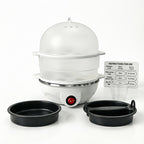 Electric Egg Cooker Steamer 1 or 2 Layer, Auto Shut-Off, Boiled & Soft-Boiled, with Descaling Accessories – Mini Breakfast Machine for Kitchen, Dorm & Office
