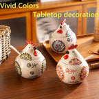 Handmade Ceramic Salt Jar with Airtight Lid & Spoon – 13oz Countertop Organizer for Salt, Sugar & Spices, Decorative Kitchen Storage Canister, Chef’s Gift, Blue, Red or Green