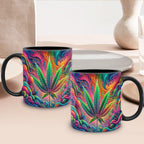 Psychedelic Print Ceramic Coffee Mug 11oz – Vibrant Abstract Art Design Cup for Coffee, Tea & Hot Chocolate | Unique Gift for Friends, Office & Home