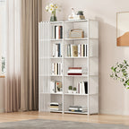 Multi-Purpose Storage Rack Single Double Row Dustproof Bookcase – Easy Install 15.75/31.5 Inch Clothing Storage Cabinet for Office, Classroom, Living Room, Bedroom & Dorm