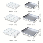 Stainless Steel Baking Sheet with Rack Set – Oven & Dishwasher Safe Cookie Pan with Cooling Rack for Healthy Baking, Roasting & Christmas Cookies