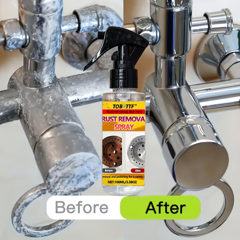 Glycerin-Based Heavy-Duty Rust Remover Spray 3.4oz – No-Residue Formula for Chrome, Iron, Alloy & Steel | Automotive, Hardware Tools & Kitchenware Rust Removal