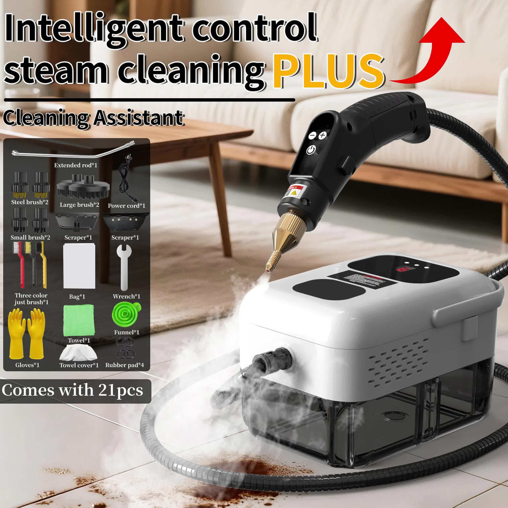 Portable Steam Cleaner 2500W High-Temperature High-Pressure Household Cleaner – 9-Speed Carpet & Floor Steam Mop with 1200ml Tank, Handle Switch, 3 Models: Basic, Upgraded & Intelligent