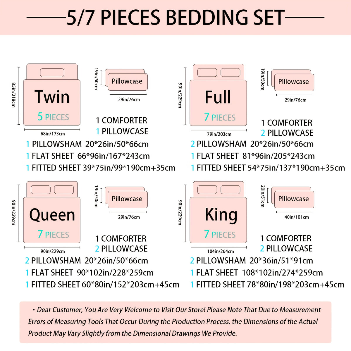 Bed in a Bag 7-Piece Double-Sided Checked Comforter Set – Ultra Soft Fluffy All Season Bedding with Flat Sheet Fitted Sheet Pillowcases Shams, Twin XL Full Queen King