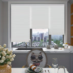 Blackout Pleated Paper Shades No Drill Cut to Size – 6 Pack Room Darkening Window Shades with 12 Clips, Temporary Portable Privacy Shades for Home, Travel & RV, Easy Install, 36"W × 72"H