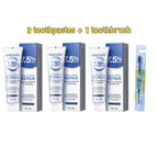 Hydroxyapatite Toothpaste 3 Pack 7.5% Nano Formula with Toothbrush Whitens Teeth Freshens Breath Travel Home Oral Care - Gift for Women