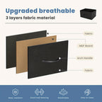 10-Drawer Fabric Storage Cabinet with Hardwood Tabletop | Dresser Organizer for Clothing Bags & Accessories | Black White Rust Gray