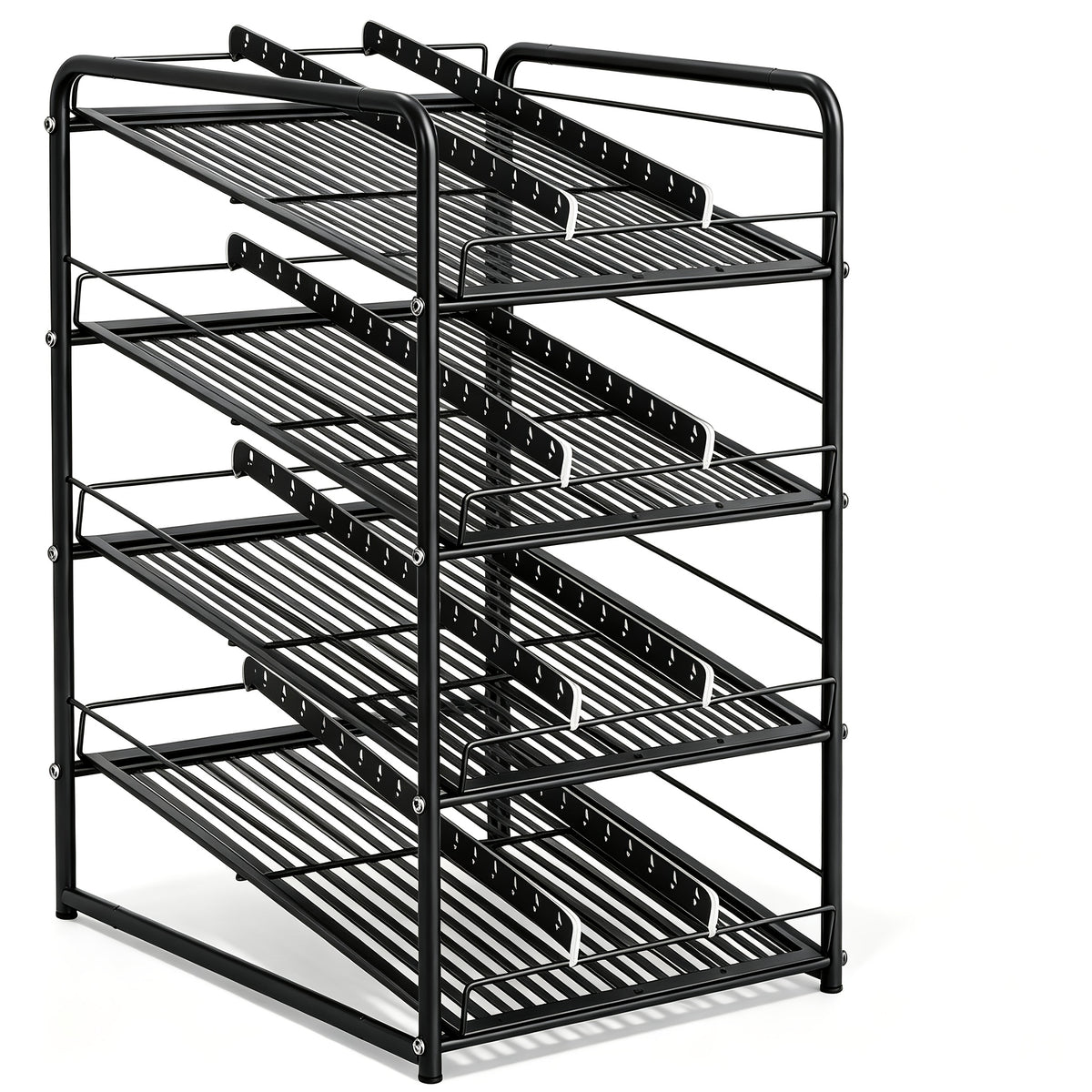 7-Tier Can Rack Organizer for Pantry | Holds 84 Cans Metal Can Dispenser with Adjustable Dividers for Kitchen Cabinet