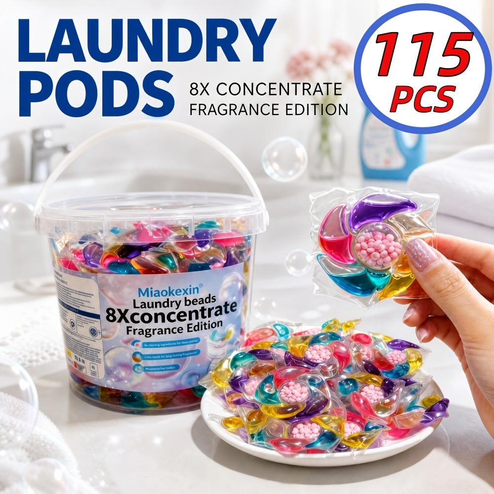 6-in-1 Laundry Gel Beads Pods – Concentrated Detergent with Fragrance, Stain Removal, Chlorine-Free, Color Safe – 200g / 600g / 1150g