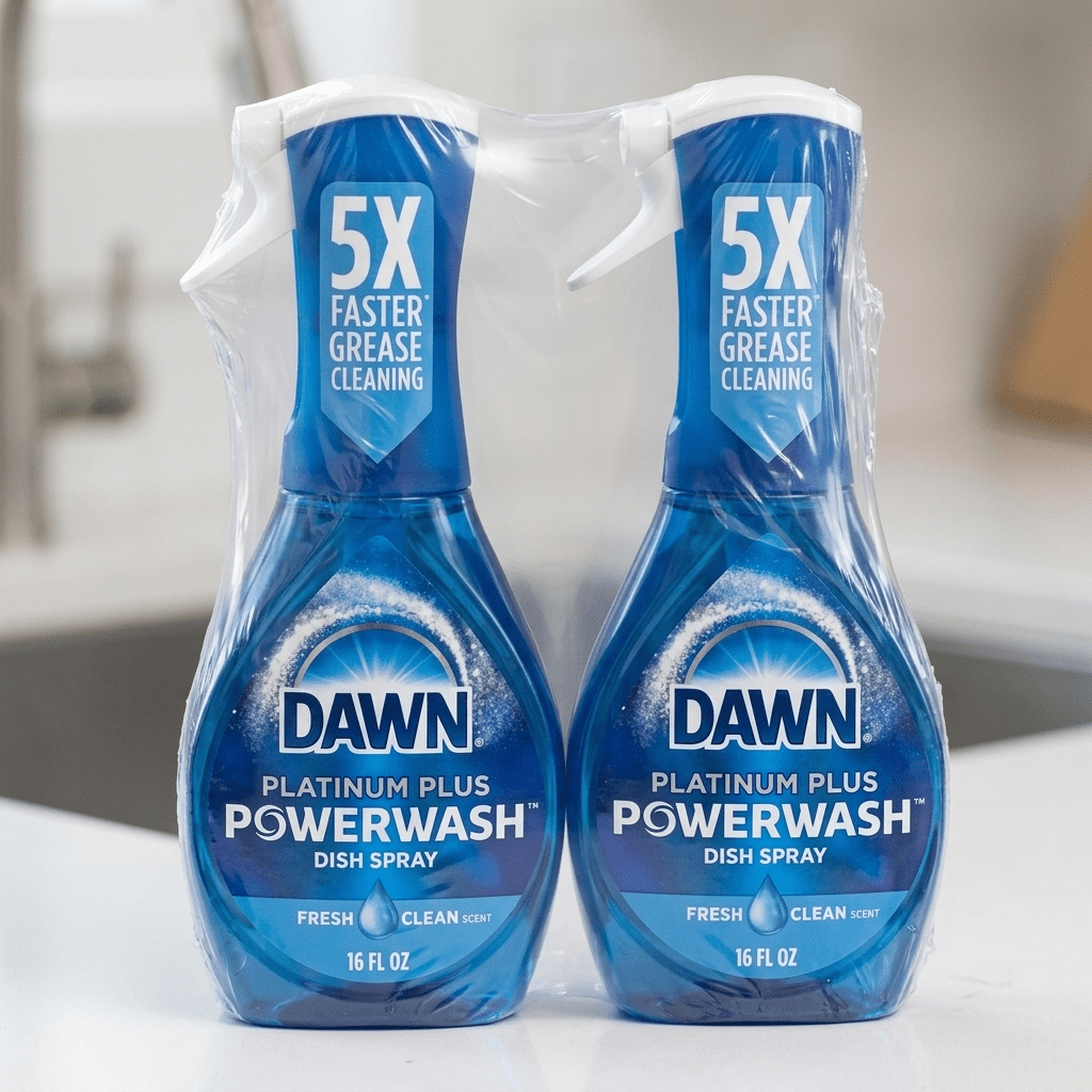 Dawn Powerwash Dish Spray 2-Pack 16 fl oz Starter Kit – Fresh Fragrance, Spray-Activated Grease-Cutting Formula, No Pre-Soak Needed, Multi-Surface Kitchen Dishwashing Liquid