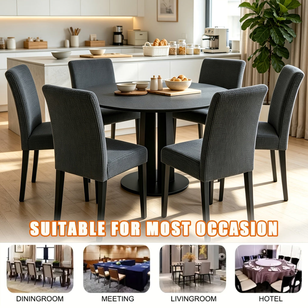 Dining Chair Covers 4/6pcs Set Washable Pet Friendly Dirt & Wear Resistant – Versatile Stretch Slipcovers for Home & Restaurant Seating, 12 Colors