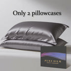 100% Mulberry Silk Pillowcase – Premium Silk Pillow Cover for Hair & Skin Care, Soft Smooth Cooling Breathable with Hidden Zipper, Luxury Sleep Bedding Standard Queen King Size