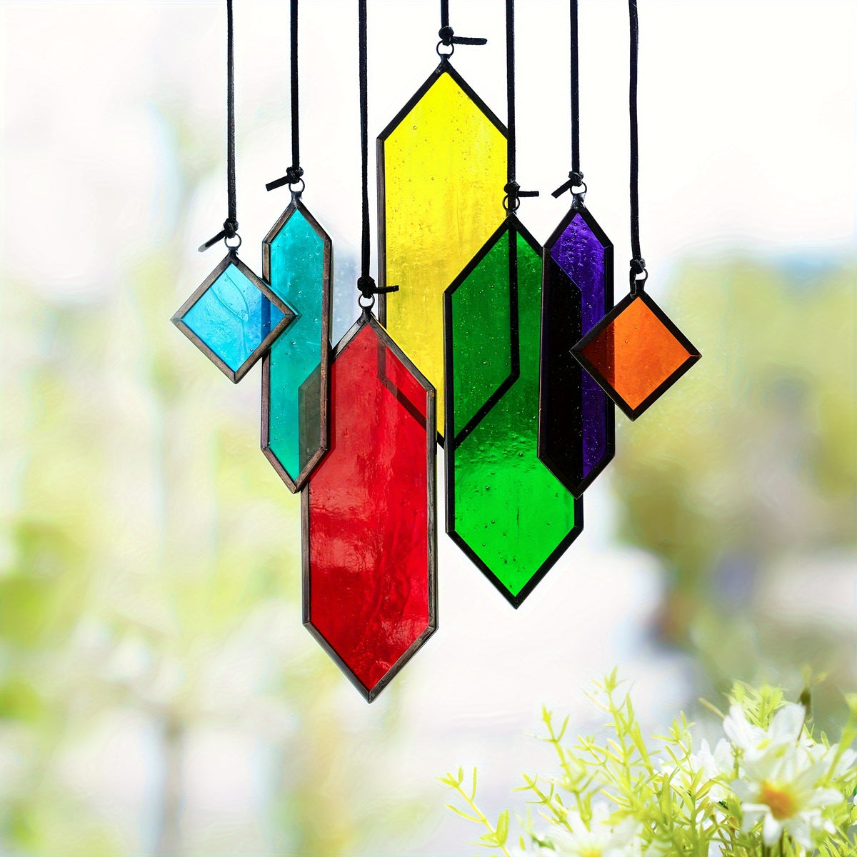 Rainbow Suncatcher Crystal Glass Sun Catcher Pendant – Hanging Window Prism Ornament for Home Garden Decoration, Wedding Party Decor & Housewarming Gift