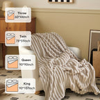 Soft Plush Throw Blanket – Thick Warm Fuzzy Cozy Blanket for Couch, Bed, Office & Travel | 4 Sizes, 4 Colors | Great for Gifts & Room Decor