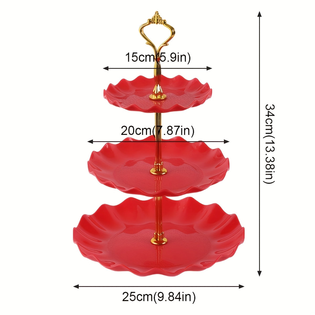 European-Style Plastic Tiered Cake Stand for Parties – 1 or 3-Piece White Dessert Display for Cupcakes, Fruit & Sweets, Birthdays, Weddings & Graduations