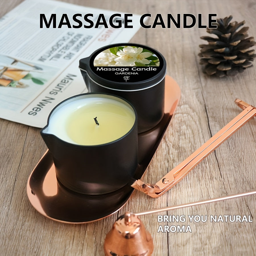 2-in-1 Soy Wax Massage Oil Candle Essential Oil Scented Warm Moisturizing Body Lotion Luxury Spa Candle Gift Set for Women Nail Salon Pedicure Wedding Christmas Valentine 1pc 2pc 6pc 17 Scents