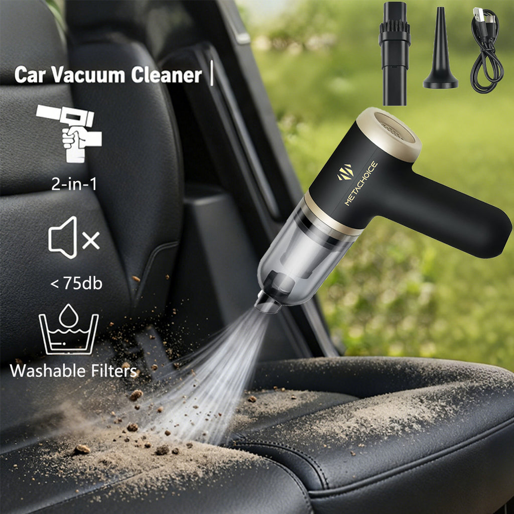 Cordless Handheld Vacuum Cleaner 12KPa High Suction – Blow & Suction Dual Mode, Ultra-Lightweight 12.2oz, 2x2000mAh Battery, Type-C Charging, Mini Portable Vacuum for Car Home Office Pet Hair