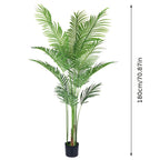 Artificial Palm Plant 5.9ft Flexible Tropical Leaves – Faux Palm Tree for Indoor & Outdoor Decor, Home, Office, Hotel, Garden, Pool & Christmas Decoration