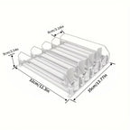 Adjustable Fridge Organizer for Soda Cans Water Bottles Space-Saving Refrigerator Beverage Rack for Pantry Kitchen Cabinet - Stackable Can Organizer Storage, 3-5 Columns