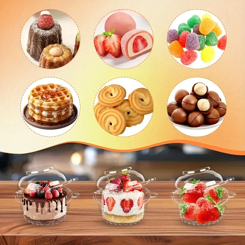 Cupcake Boxes with Dome Lids 80pcs Individual Clear Plastic Cupcake Containers Single Cupcake Holder for Muffins Pastries - Bakery Packaging for Party Picnic Restaurant Mother's Day Gifts, 50/80 Pack