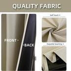 Grommet Blackout Curtains 2 Panels 100% Polyester for Bedroom, Living Room & Dining – Stainless Steel Rings, Black Backing, 8 Colors & 9 Sizes