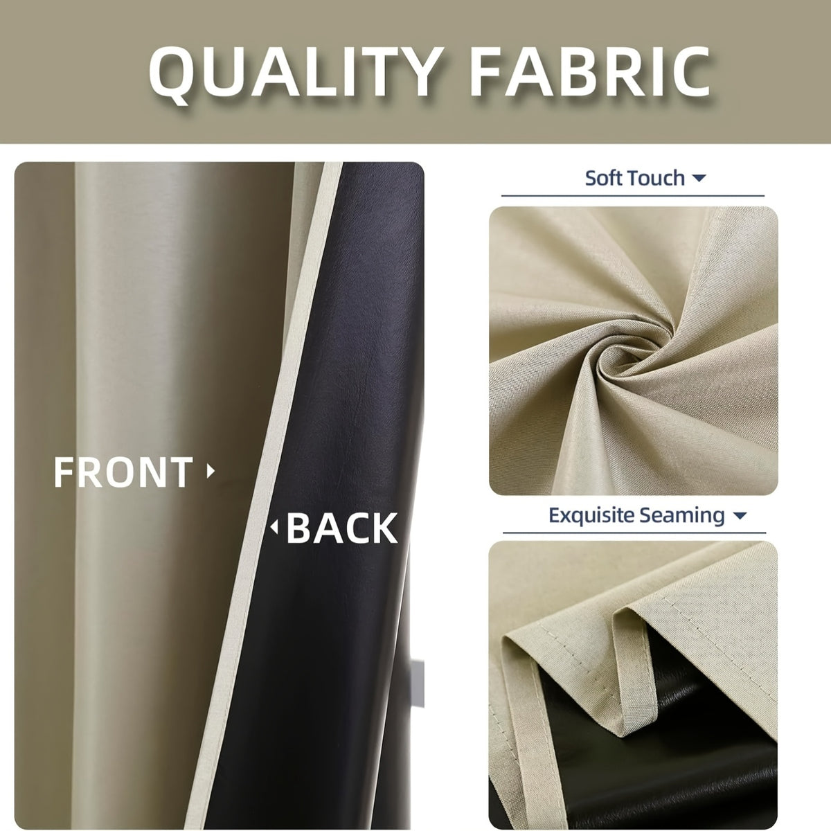 Grommet Blackout Curtains 2 Panels 100% Polyester for Bedroom, Living Room & Dining – Stainless Steel Rings, Black Backing, 8 Colors & 9 Sizes